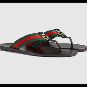 Authentic Gucci Web Trim Sandal